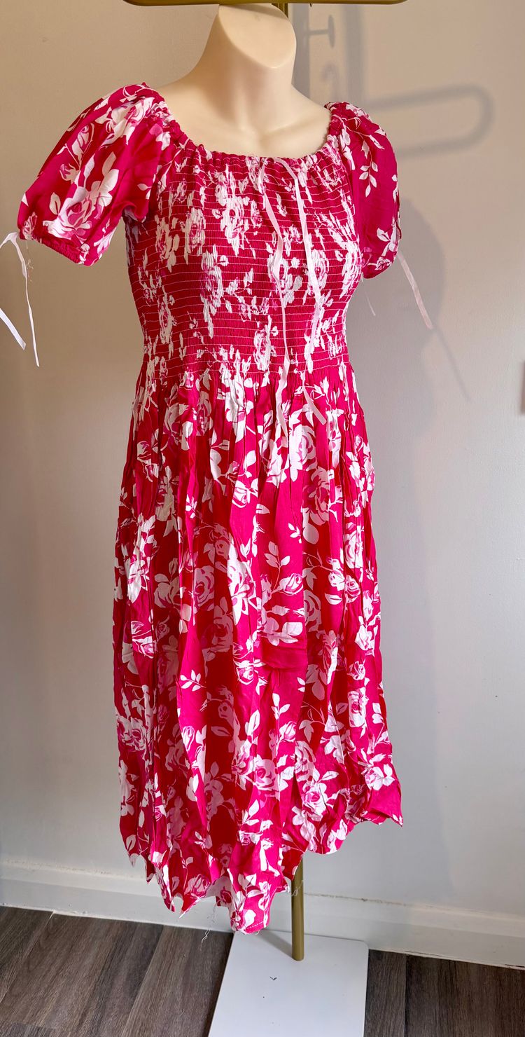 Red Floral Dress image 1