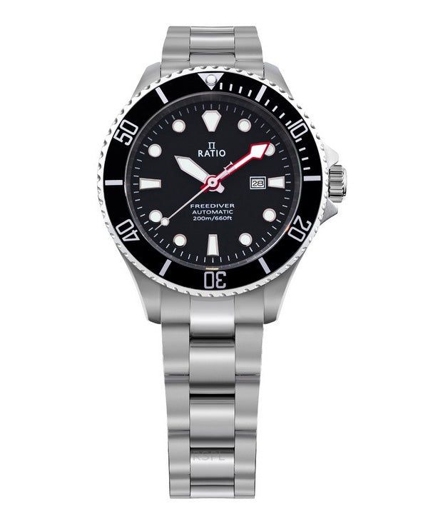Ratio FreeDiver Sapphire Stainless Steel Black Dial Automatic RTFL831 200M Women's Watch image 1