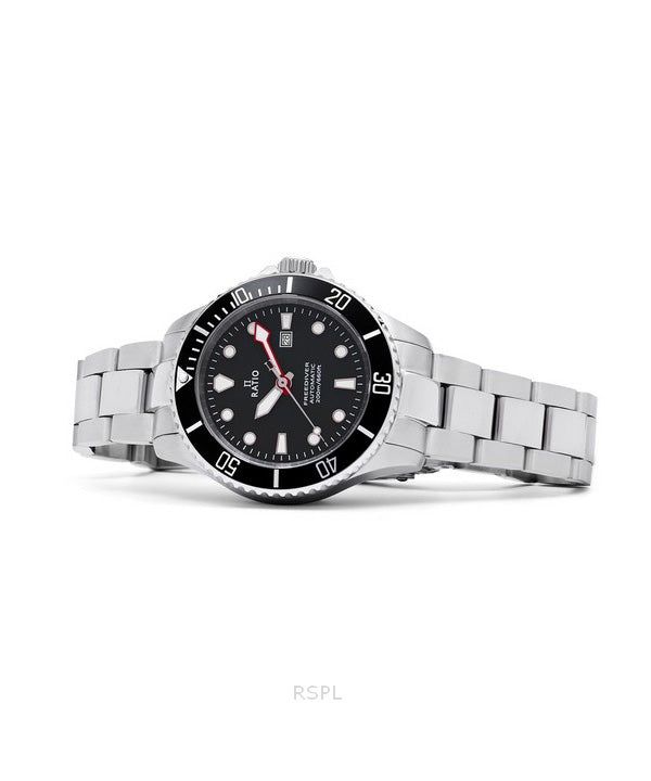 Ratio FreeDiver Sapphire Stainless Steel Black Dial Automatic RTFL831 200M Women's Watch imagen 2