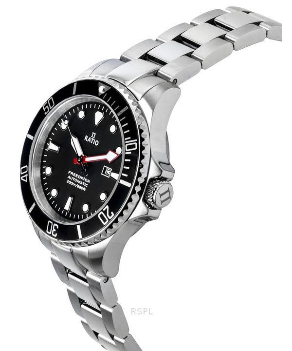 Ratio FreeDiver Sapphire Stainless Steel Black Dial Automatic RTFL831 200M Women's Watch imagen 7