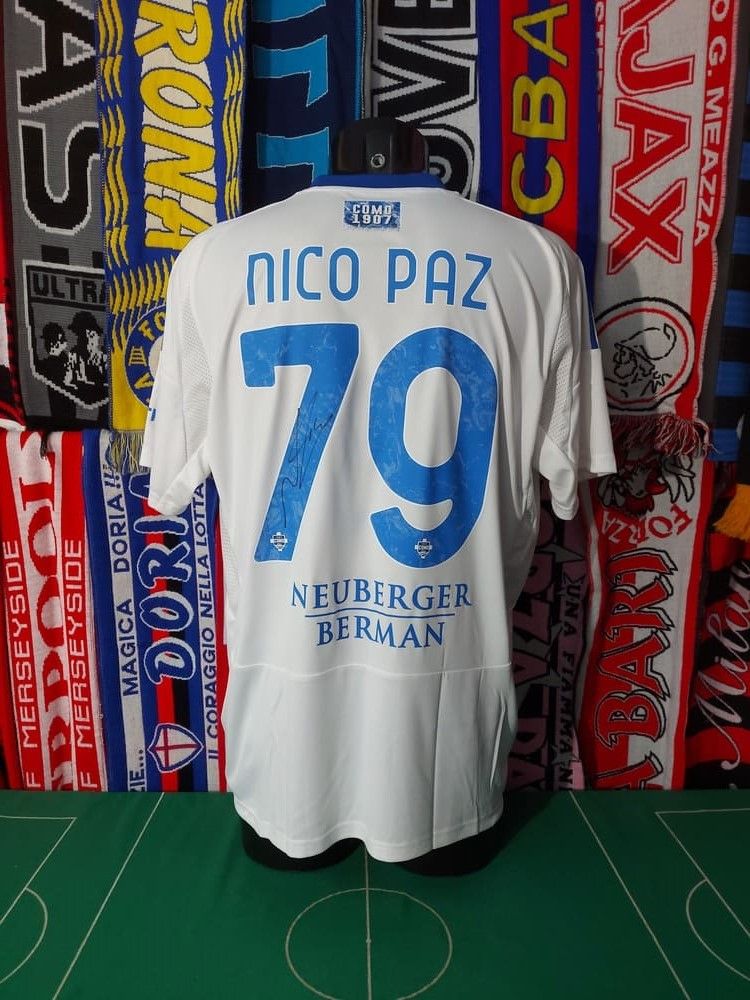 Como Third 2024/25 Nico Paz Autografata – Size XL