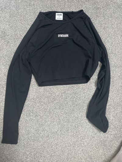 Gymshark Black Long Sleeve Crop Top
