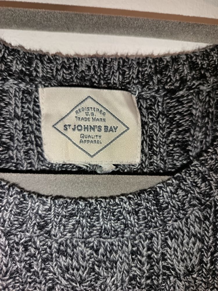 St. John'S Bay Grey Knit Sweater obraz 2