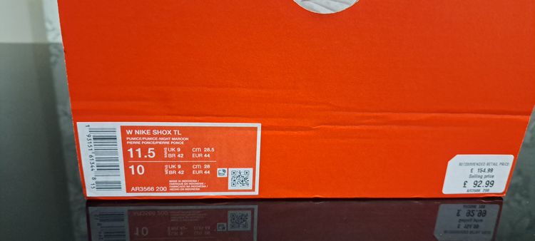 Nike Shox TL UK 9 EUR 44 Pumice Night Maroon Brand New Box No Lid image 6