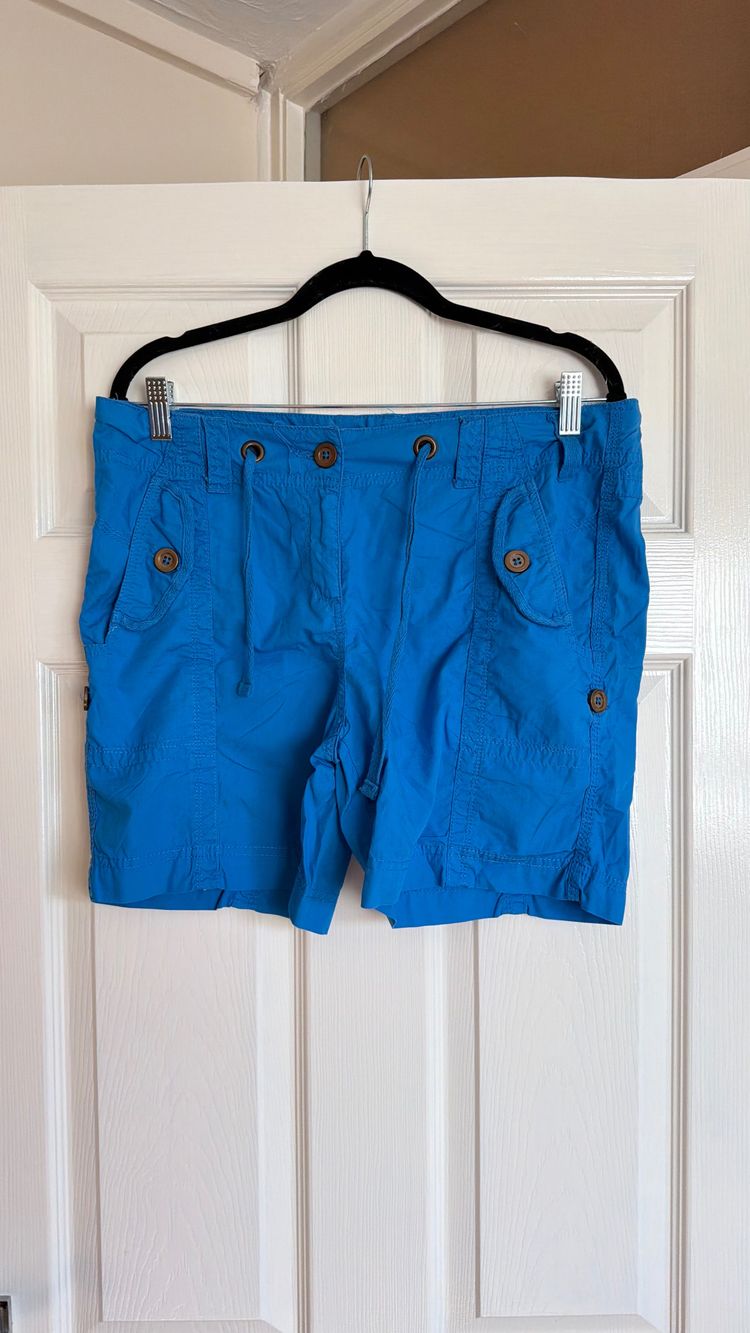 George Y2K Style Blue Cargo Shorts product image