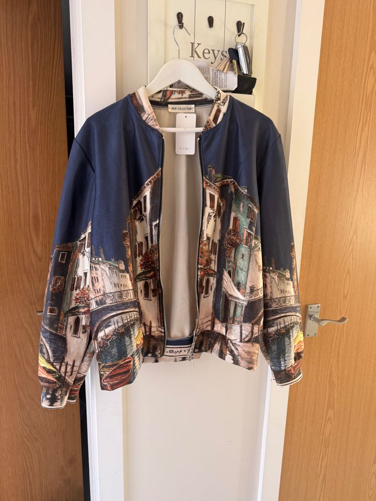 Printed Zip-Up Jacket imagen 2