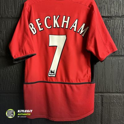 Manchester United 2002/04 Home Shirt - Small - Beckham #7