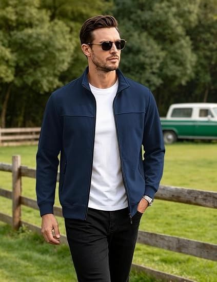 Immagine di Navy Blue Zip-Up Jacket 3