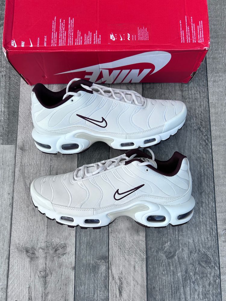 Nike Air Max Plus PRM Leather Trainers ‘Burgundy Crush’ - HF3181-001 - Size UK 8 