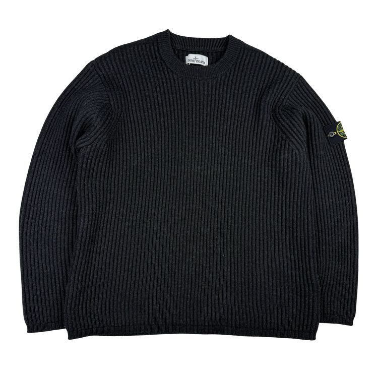 Stone Island 2021 Charcoal  Ribbed Wool Crewneck - XL