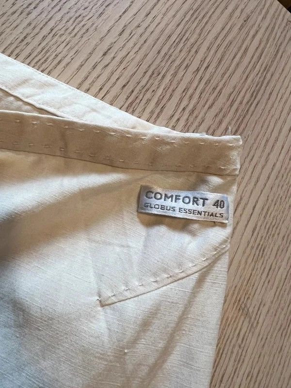 Globus Essentials – 51% Linen & 49% Silk Trousers – Ivory Cream – Straight Leg – Size 40 - 99€ imagen 6