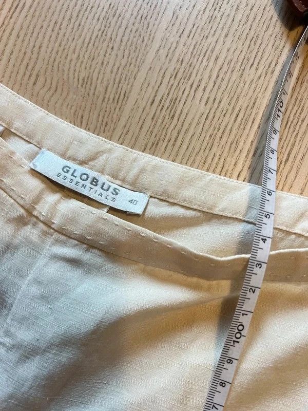 Globus Essentials – 51% Linen & 49% Silk Trousers – Ivory Cream – Straight Leg – Size 40 - 99€ imagen 7