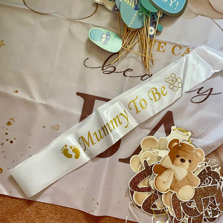 We Can Bearly Wait to Meet You Bear Baby Boy Shower Bundle imagen 2