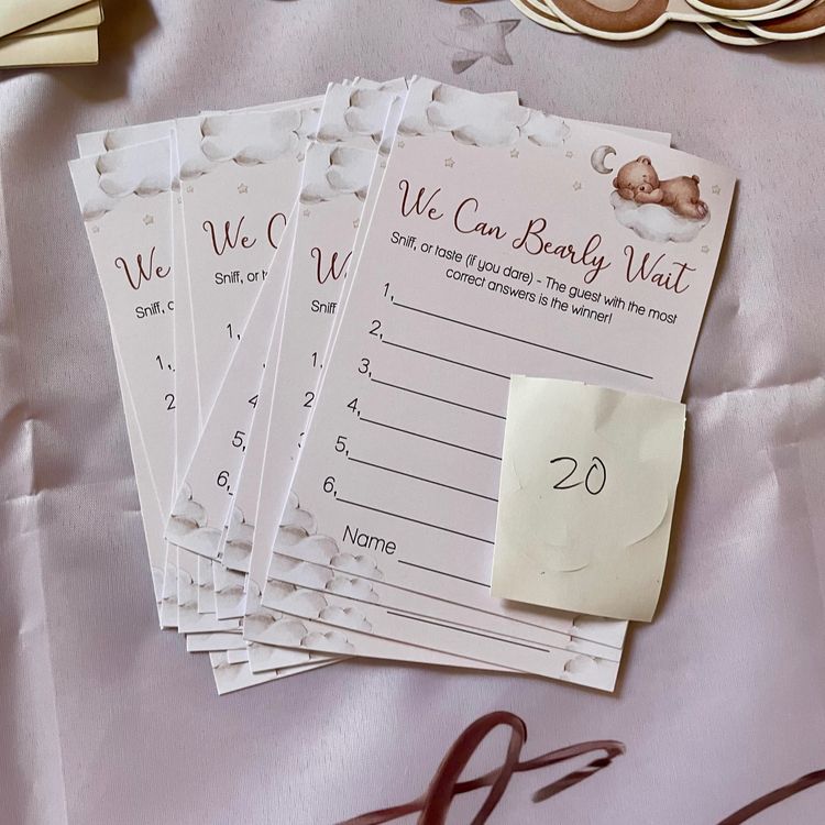 We Can Bearly Wait to Meet You Bear Baby Boy Shower Bundle imagen 7