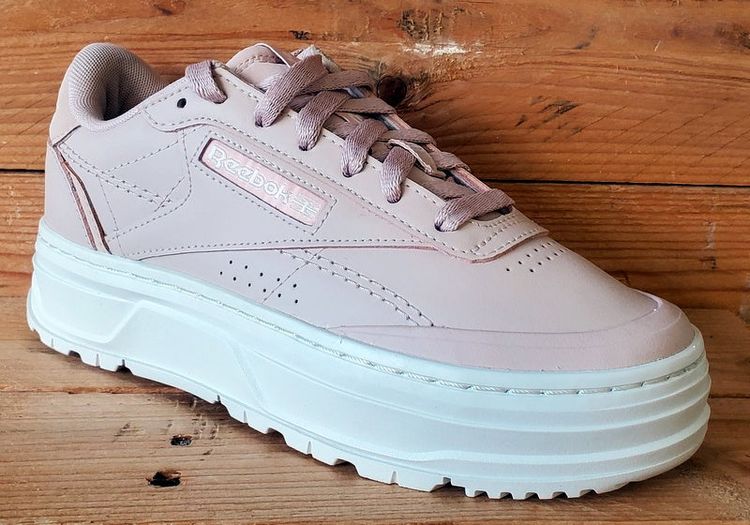 Reebok Club C Double Geo Low Leather Trainers UK3.5/US6/EU36.5 H69145 Pink image 3