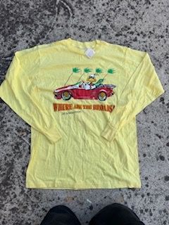 Other yellow long sleeve shirt with car and palm tree graphic product image