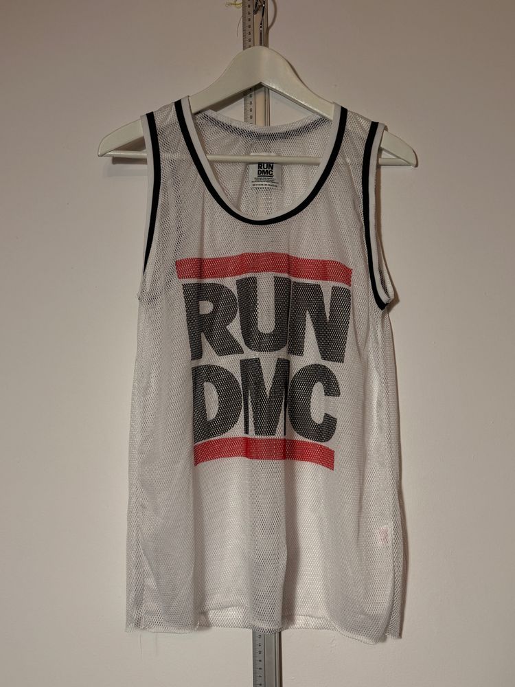 Other White Sleeveless Mesh Top With Run Dmc Print product image