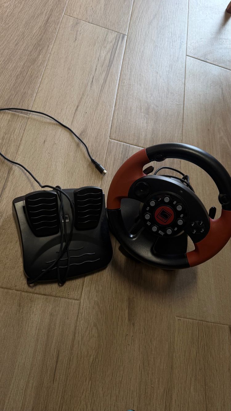 Other Red Lightning Wheel Sl-5681 Racing Steering Wheel With Pedals product image