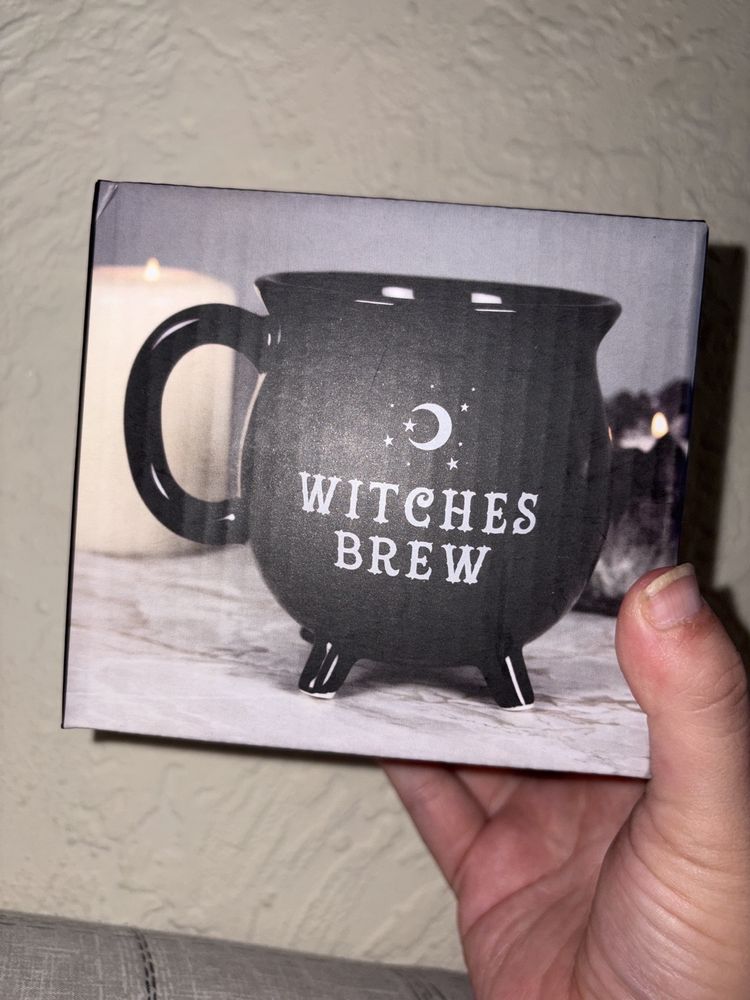 Moonshine Spirit 🧙‍♀️ Witches Brew Cauldron Mug • Black Ceramic • Halloween / Witchy Vibes • Brand New ✨ product image