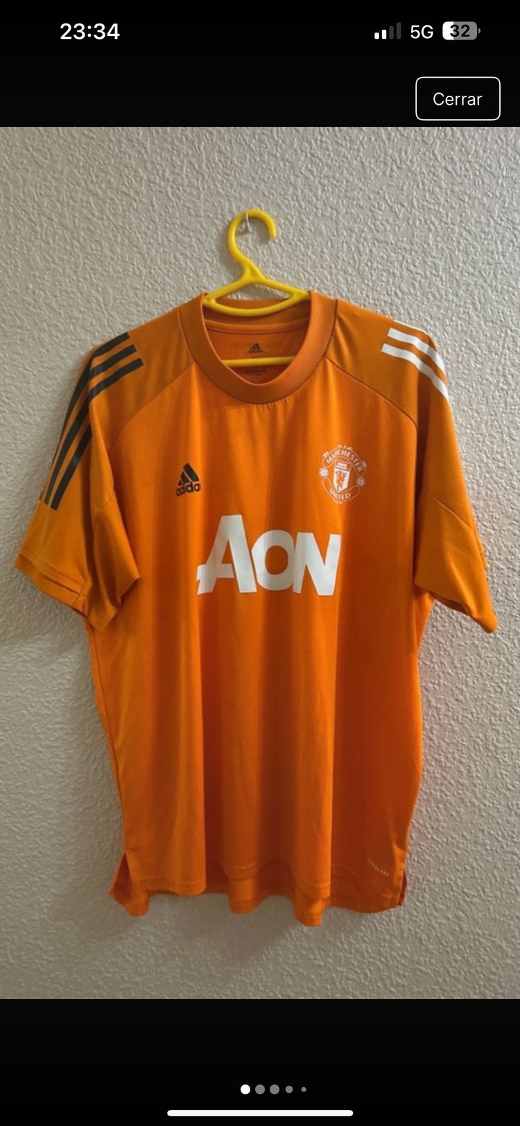 Adidas Originals Adidas Manchester United Orange Training Shirt product image