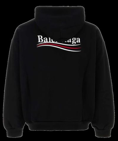 Balenciaga Political Campaign Logo Hoodie Black