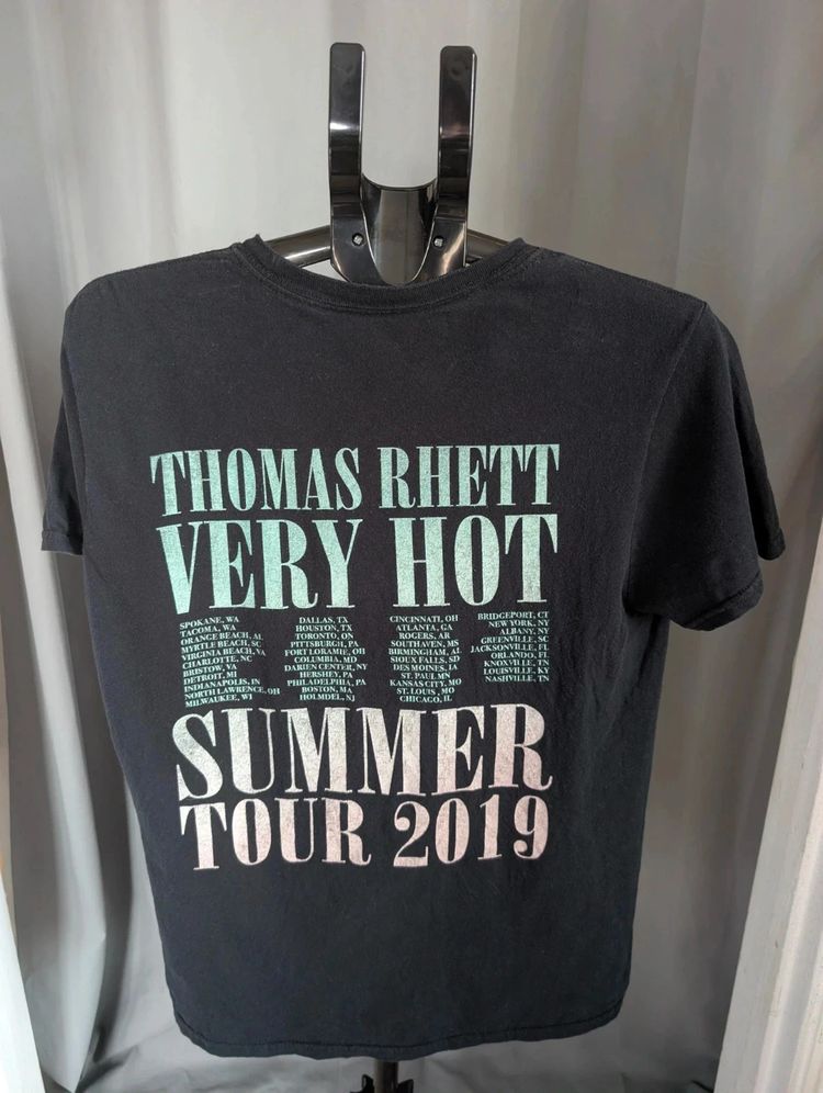 Thomas Rhett Very Hot Summer Tour Band T Shirt Medium Black image 4