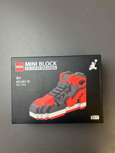 Mini Block Air Super Sneakers 501 pieces - Red toe box red swoosh