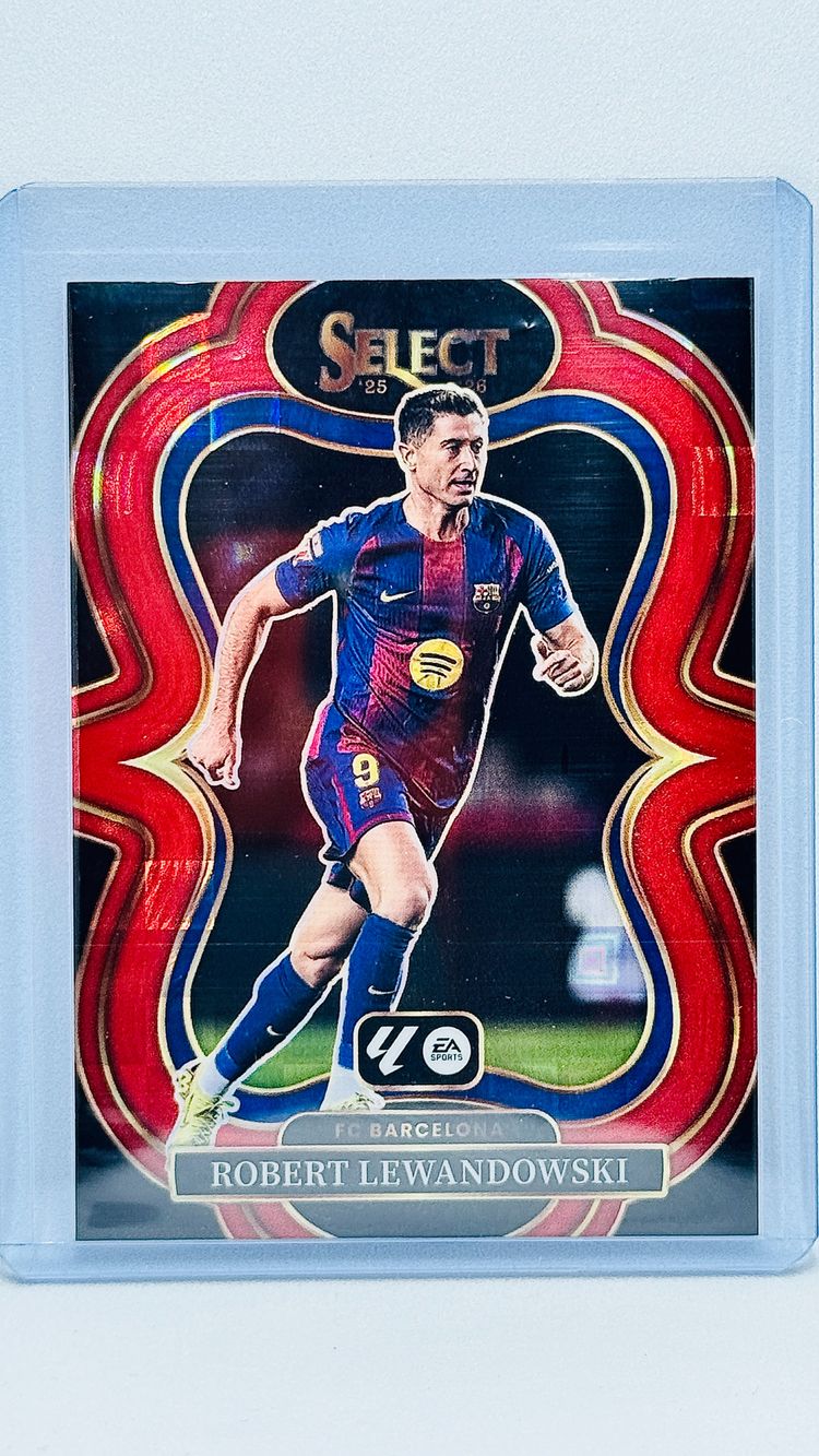 Robert Lewandowski - Barcelona - Red Pandora Prizm parallel - Panini Select LaLiga 2025-26 image 1
