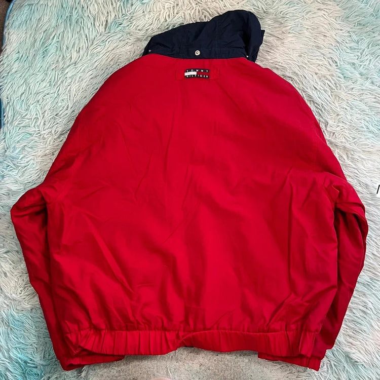 Vintage 90s Red Tommy Hilfiger Fleece Jacket - Large image 5