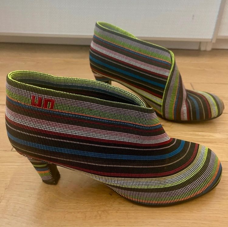 United Striped Ankle Boots