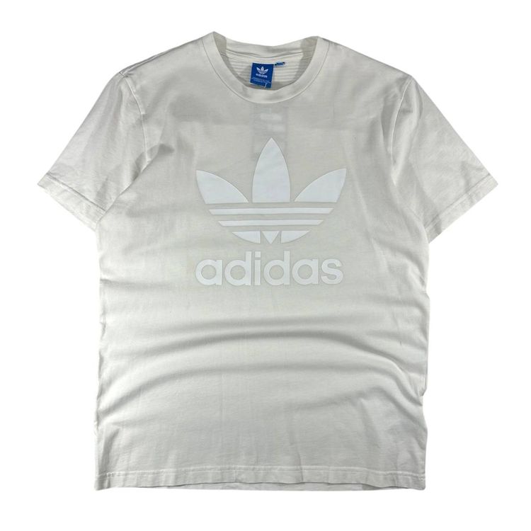 Adidas White T-Shirt Big Logo Grammatura Pesante Uomo (M/L)