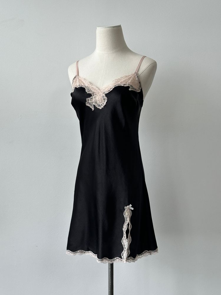 Immagine di Victoria's Secret 2000s Lace Satin Mini Dress - S 2