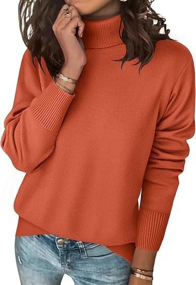 Orange Turtleneck Sweater image 4
