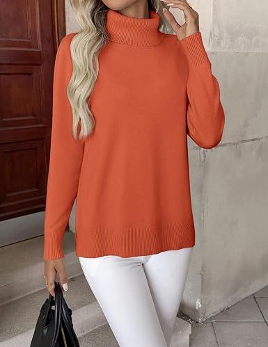 Orange Turtleneck Sweater image 5
