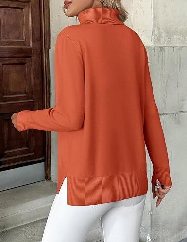 Orange Turtleneck Sweater image 2