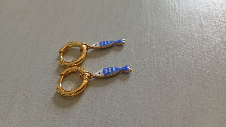 Orecchini pesci blu 2
