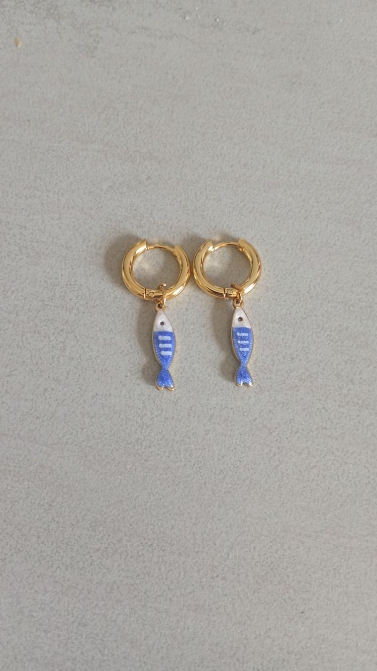 Orecchini pesci blu