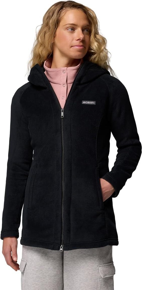 Columbia Women'S Black Fleece Jacket With Hood image 1