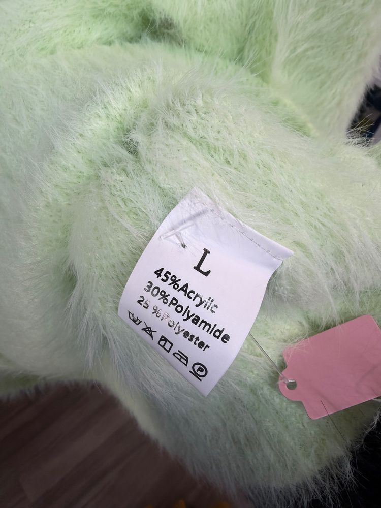 Fuzzy Light Green Sweater - Viral and trending 3