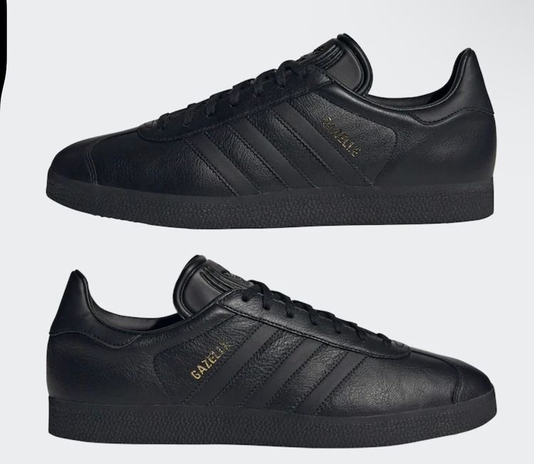 Adidas Gazelle Black Leather Sneakers