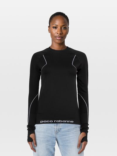 Black Long Sleeve Sports Top