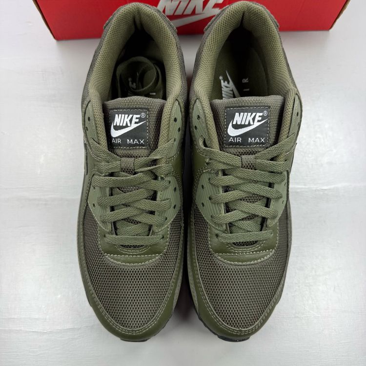 Nike Air Max 90 Size UK 10 Olive Black Reflective Khaki Mens Trainers DZ4504-300 image 8