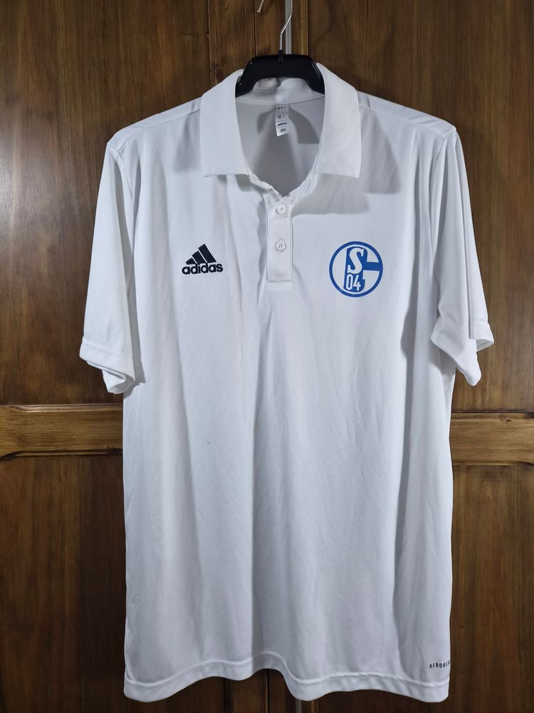 Immagine di Adidas White Polo Shirt With Schalke 04 Logo 1