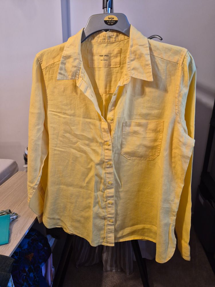 Yellow Button-Up Shirt