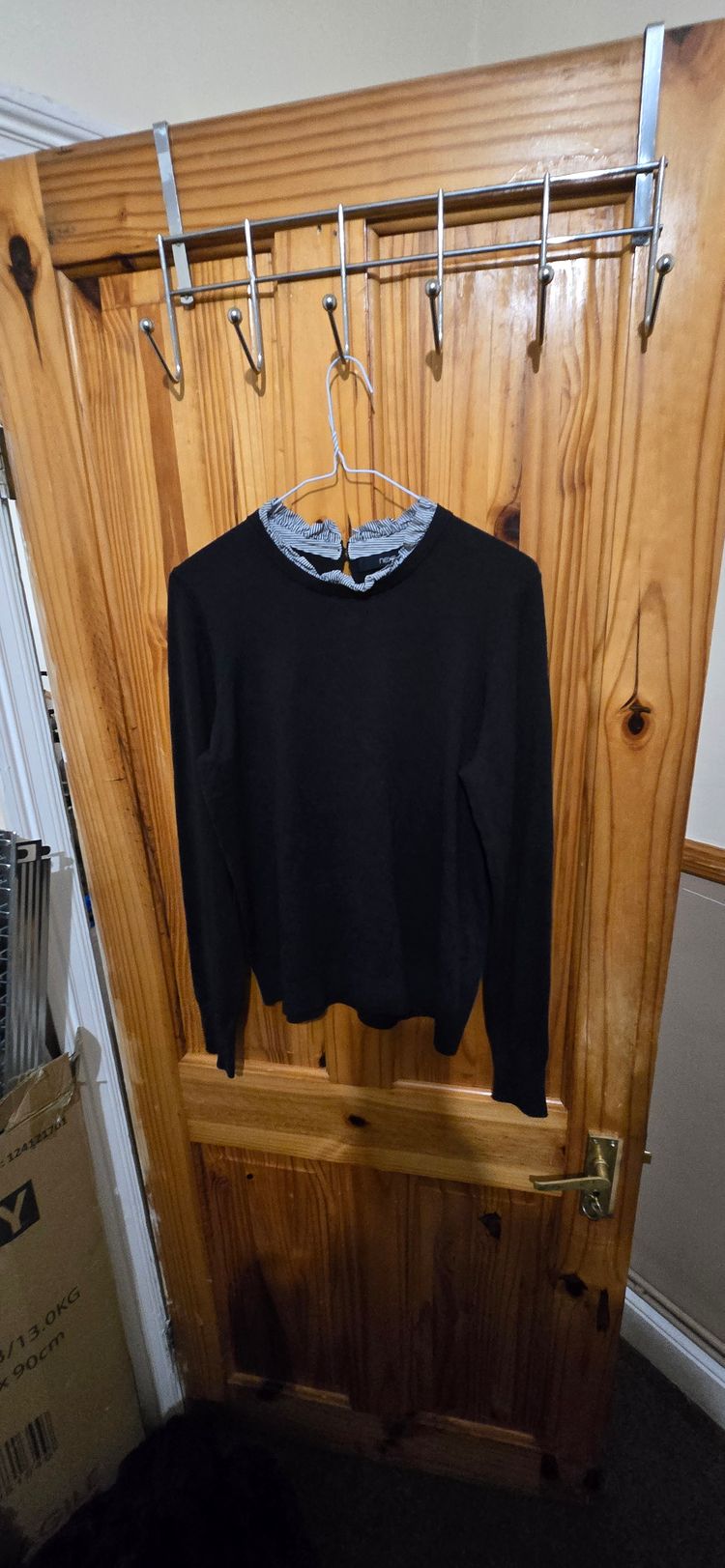 Other Black Sweater With Blue Collar Shirt Underneath product image
