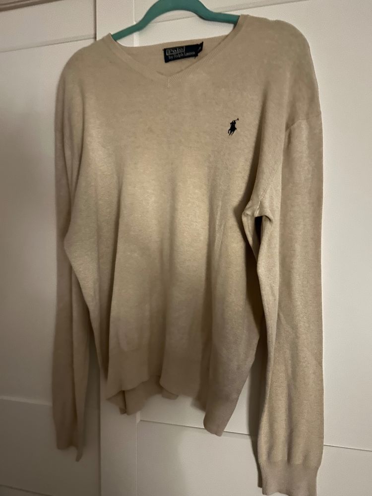 RLX Ralph Lauren Polo by Ralph Lauren beige V-neck sweater product image