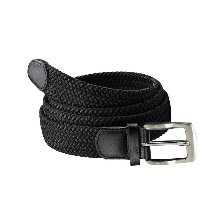 Fabrik Roni Stretch Braided Belt For Men in Black, 2XL-6XL
