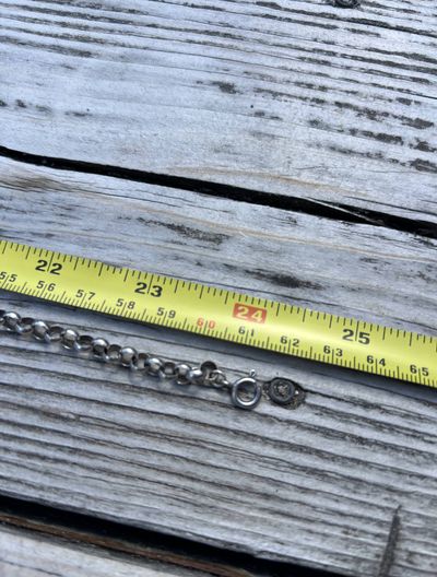 vintage Sterling Silver Belcher Chain Necklace | 24 Inch Chain | 21g | Heavy Unisex Jewellery 4