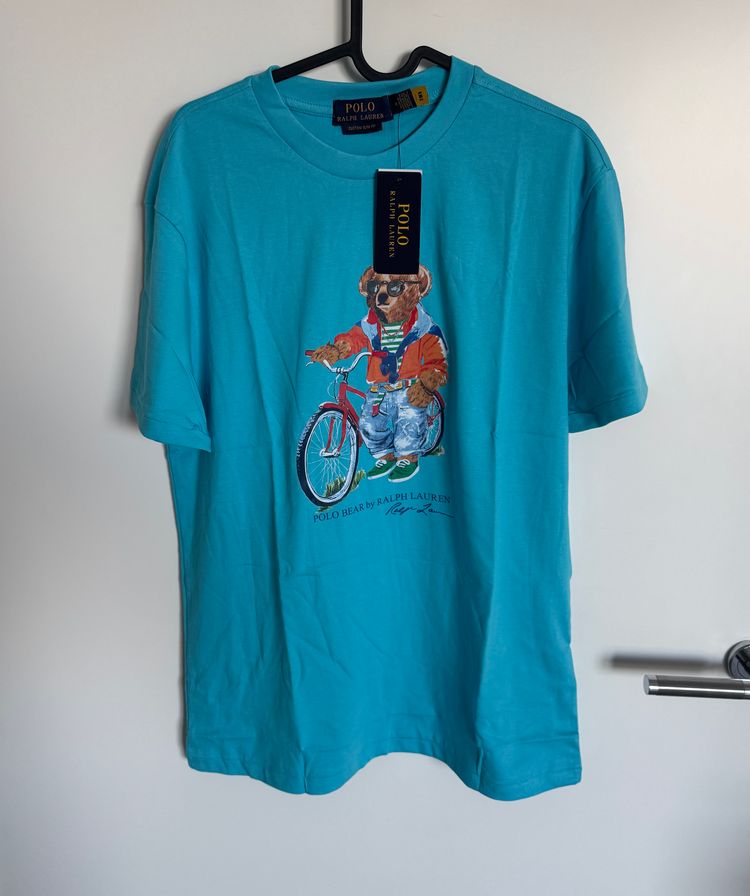 Polo Ralph Lauren Blue T-Shirt With Bear Graphic image 1