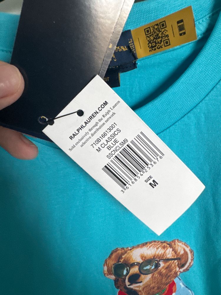 Polo Ralph Lauren Blue T-Shirt With Bear Graphic image 2